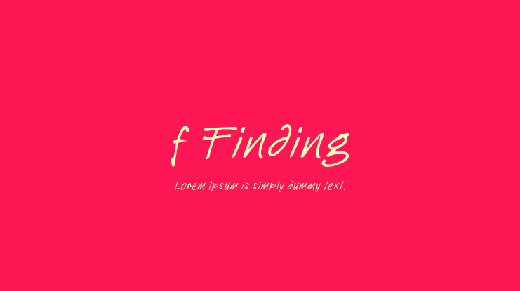 f Finding Font