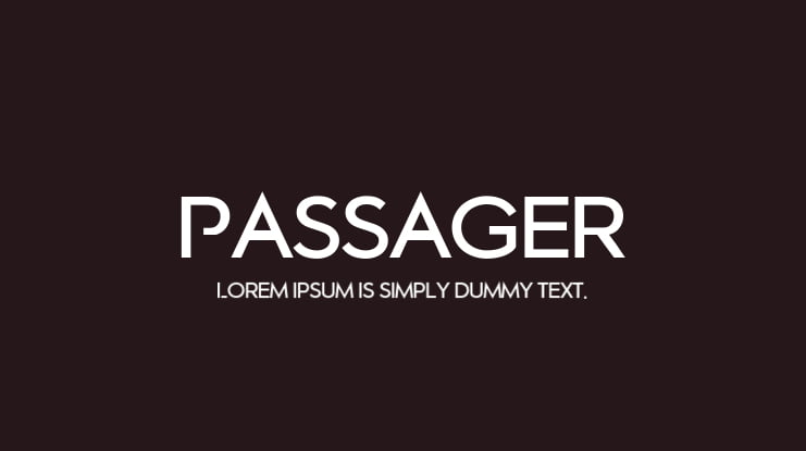 Passager Font