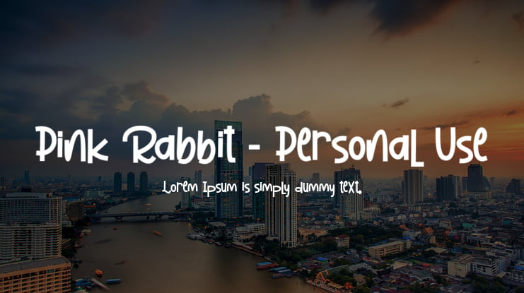 Pink Rabbit - Personal Use Font