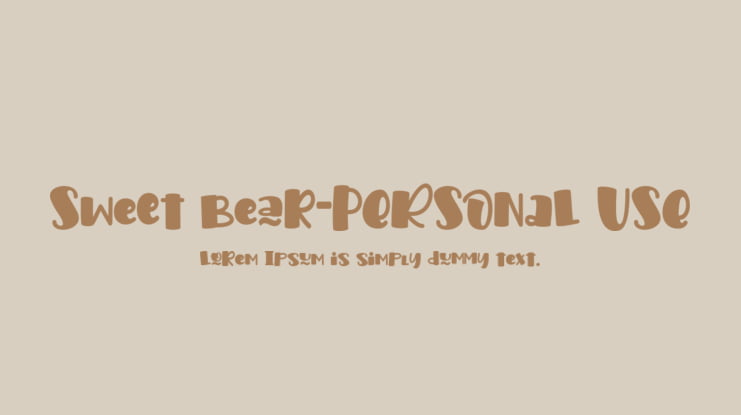 Sweet Bear-PERSONAL USE Font