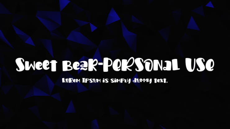 Sweet Bear-PERSONAL USE Font