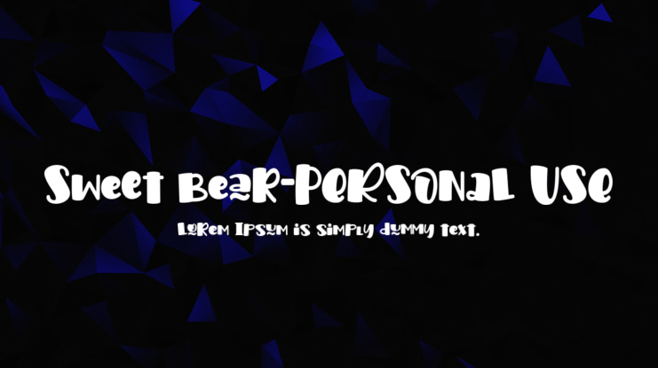 Sweet Bear-PERSONAL USE Font