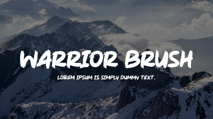 Warrior Brush Font