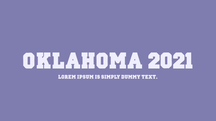Oklahoma 2021 Font