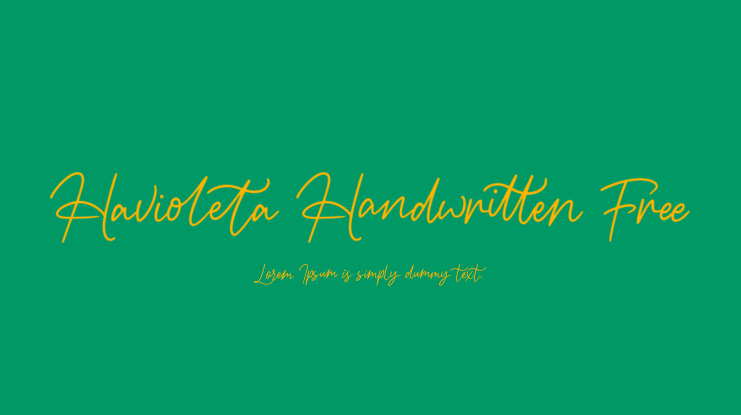Havioleta Handwritten Free Font
