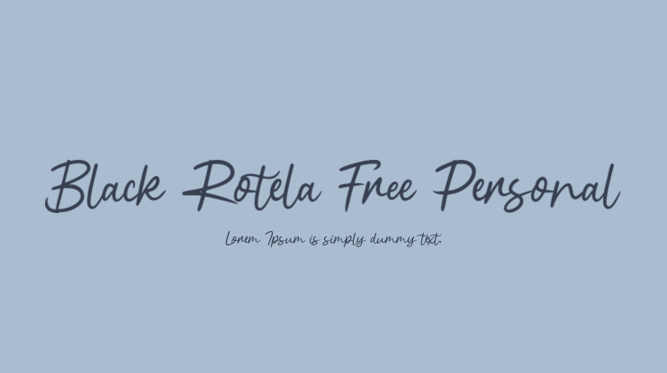 Black Rotela Free Personal Font