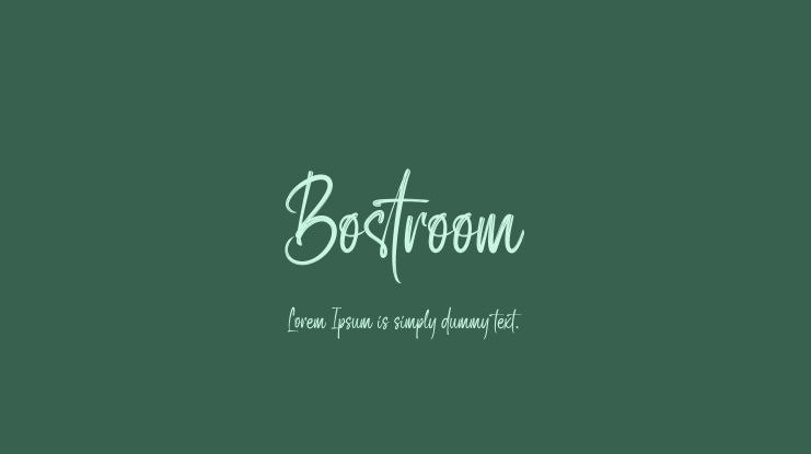 Bostroom Font