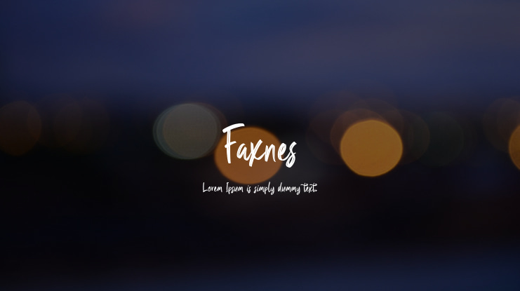 Faxnes Font