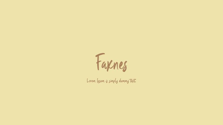 Faxnes Font