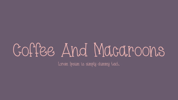 Coffee And Macaroons Font