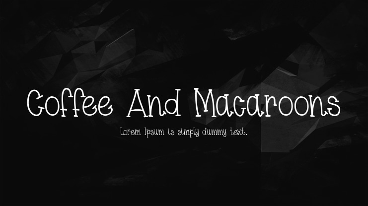 Coffee And Macaroons Font