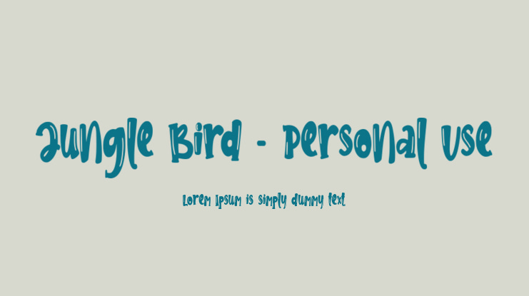 Jungle Bird - Personal Use Font
