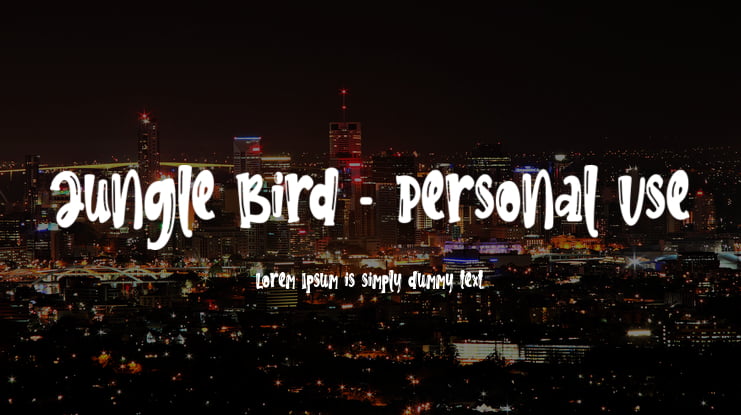 Jungle Bird - Personal Use Font