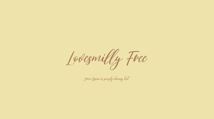 Lovesmilly Free Font