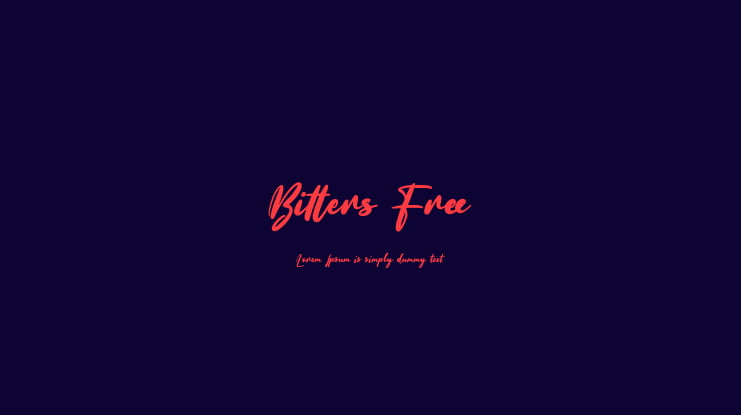 Bitters Free Font