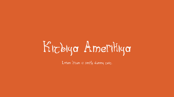 Kitbiya Amerikiya Font