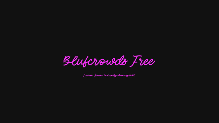 Blufcrowds Free Font