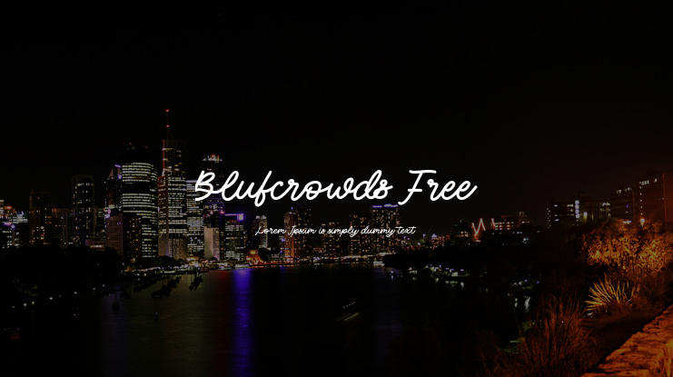 Blufcrowds Free Font
