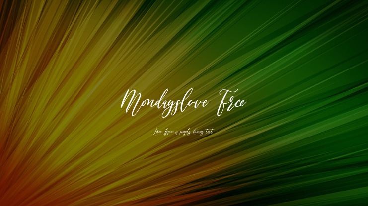 Mondayslove Free Font