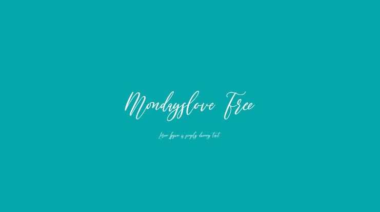 Mondayslove Free Font