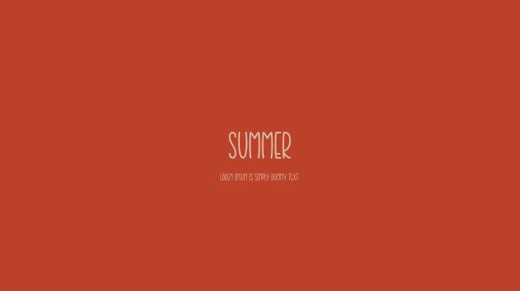 Summer Font Family