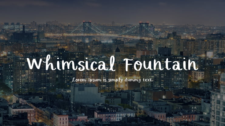 Whimsical Fountain Font