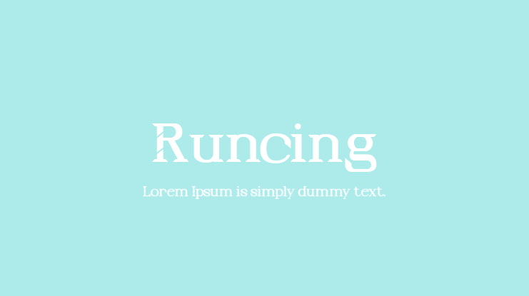 Runcing Font