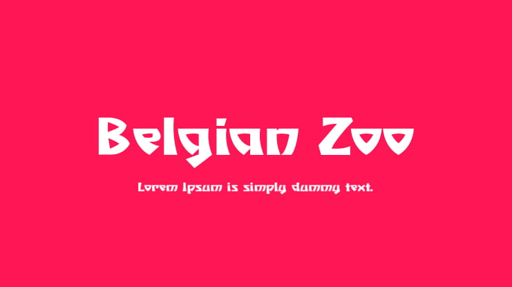 Belgian Zoo Font Family