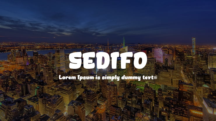 SEDIFO Font
