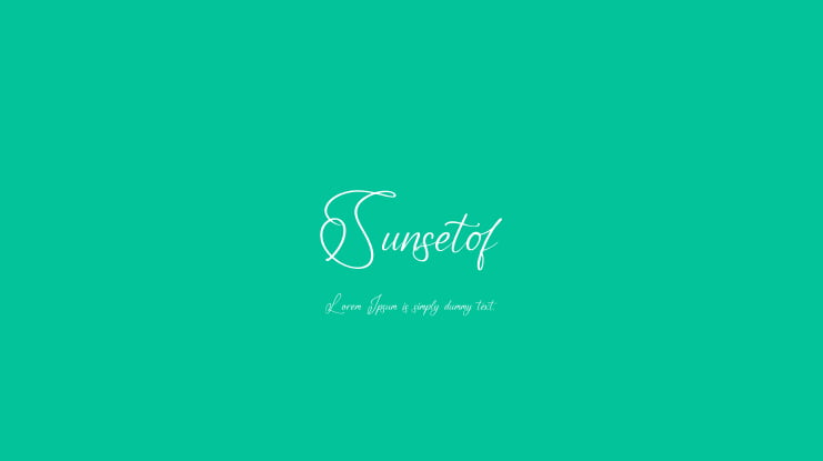 Sunsetof Font