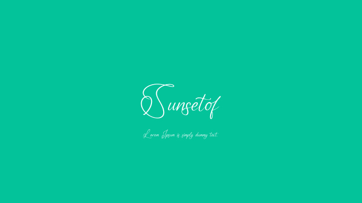 Sunsetof Font