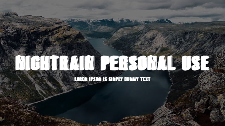NIGHTRAIN PERSONAL USE Font Family