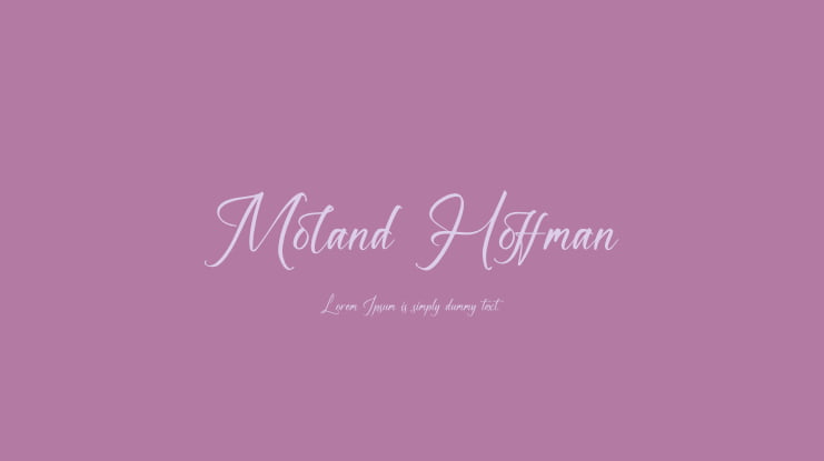 Moland Hoffman Font