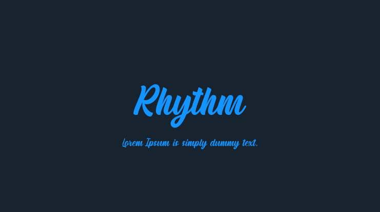 Rhythm Font