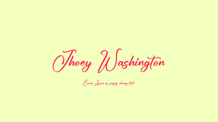 Jhoey Washington Font