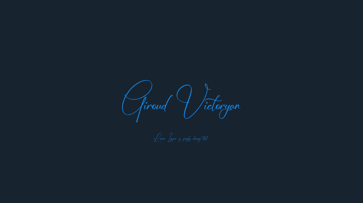 Giroud Victoryan Font