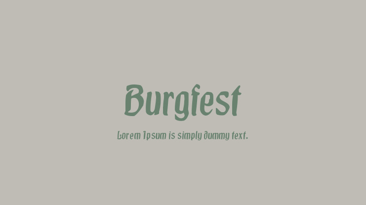 Burgfest Font