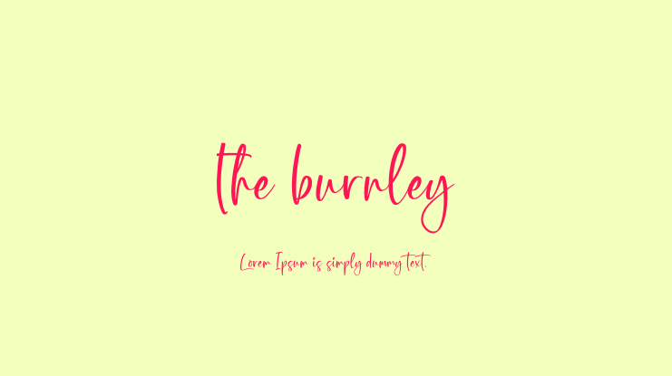 the burnley Font