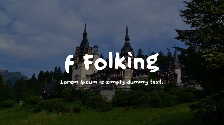 f Folking Font