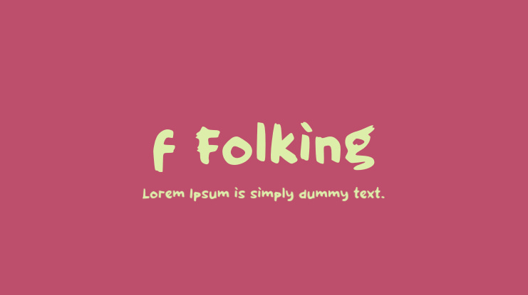 f Folking Font