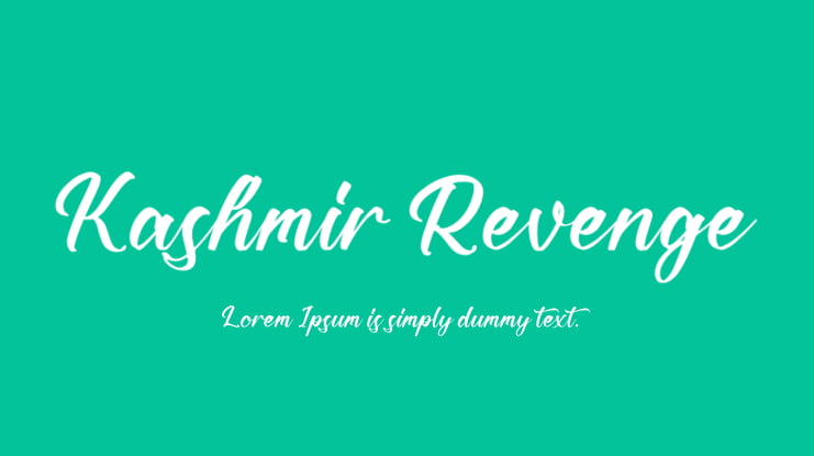 Kashmir Revenge Font