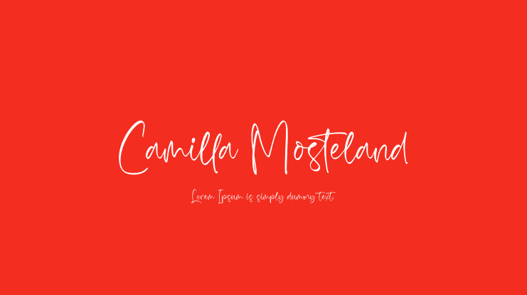 Camilla Mosteland Font