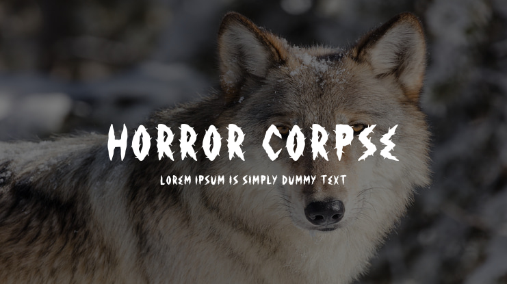 Horror Corpse Font