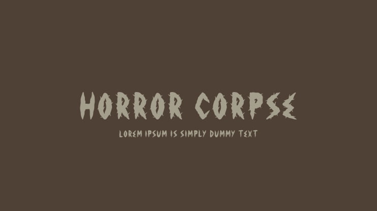 Horror Corpse Font
