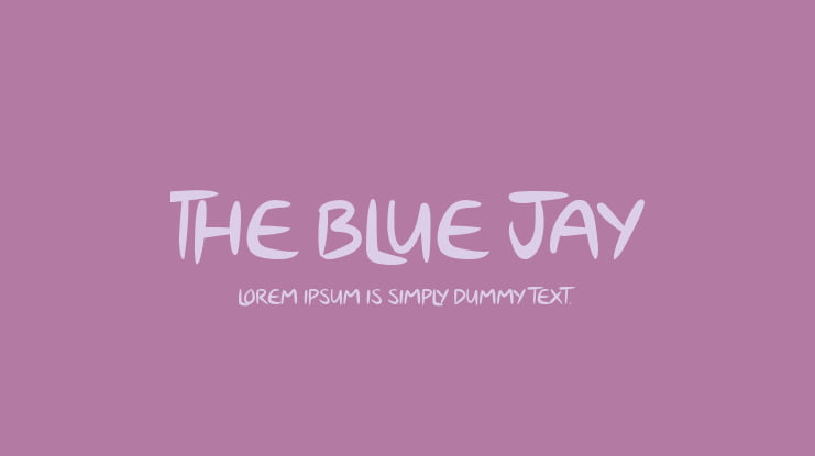 The Blue Jay Font