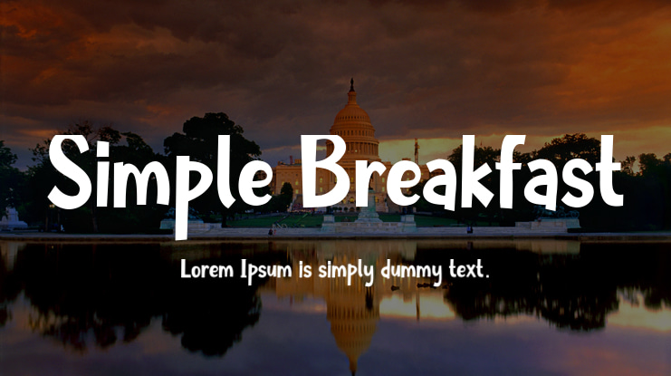 Simple Breakfast Font