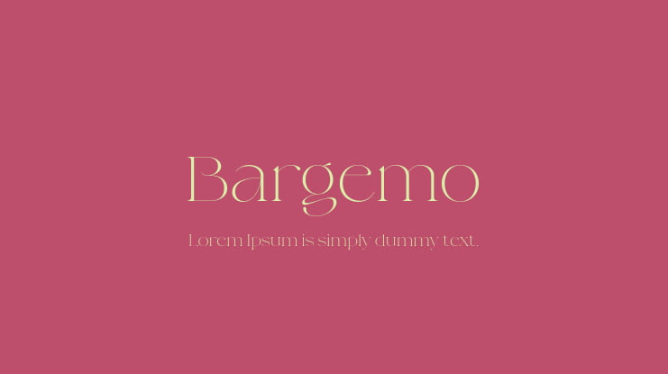 Bargemo Font