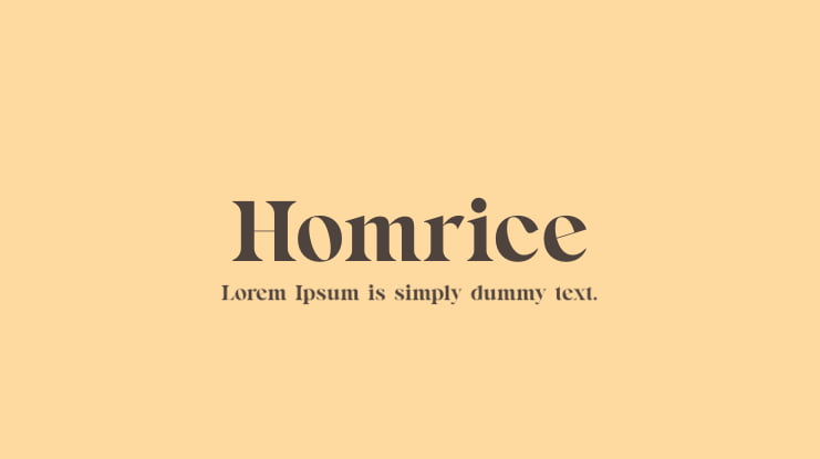 Homrice Font