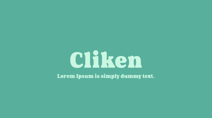 Cliken Font