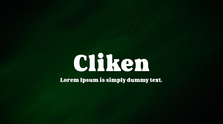 Cliken Font